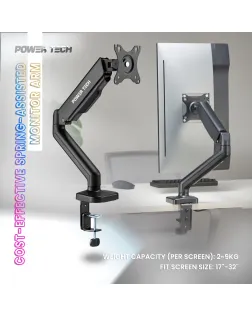 POWER TECH MA012E Single Monitor Arm ជើងម៉ូនីទ័រ ចាប់ជាប់តុ