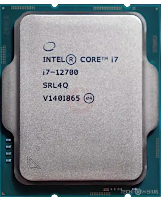 CPU intel Core i7-12700