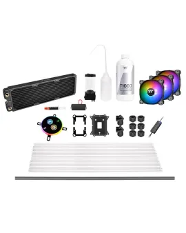 Thermaltake Pacific C360 Hard Tube Water Cooling Kit, C360 Radiator/ARGB 120Fan*3/Transparent coolant